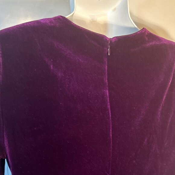 Worthington SZ 8 NWT Purple Velvet Bodycon Dress 80"s Party Chic Sexy Vintage - Picture 5 of 10